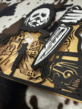 Horror Movie Villain Layered Wood Sign