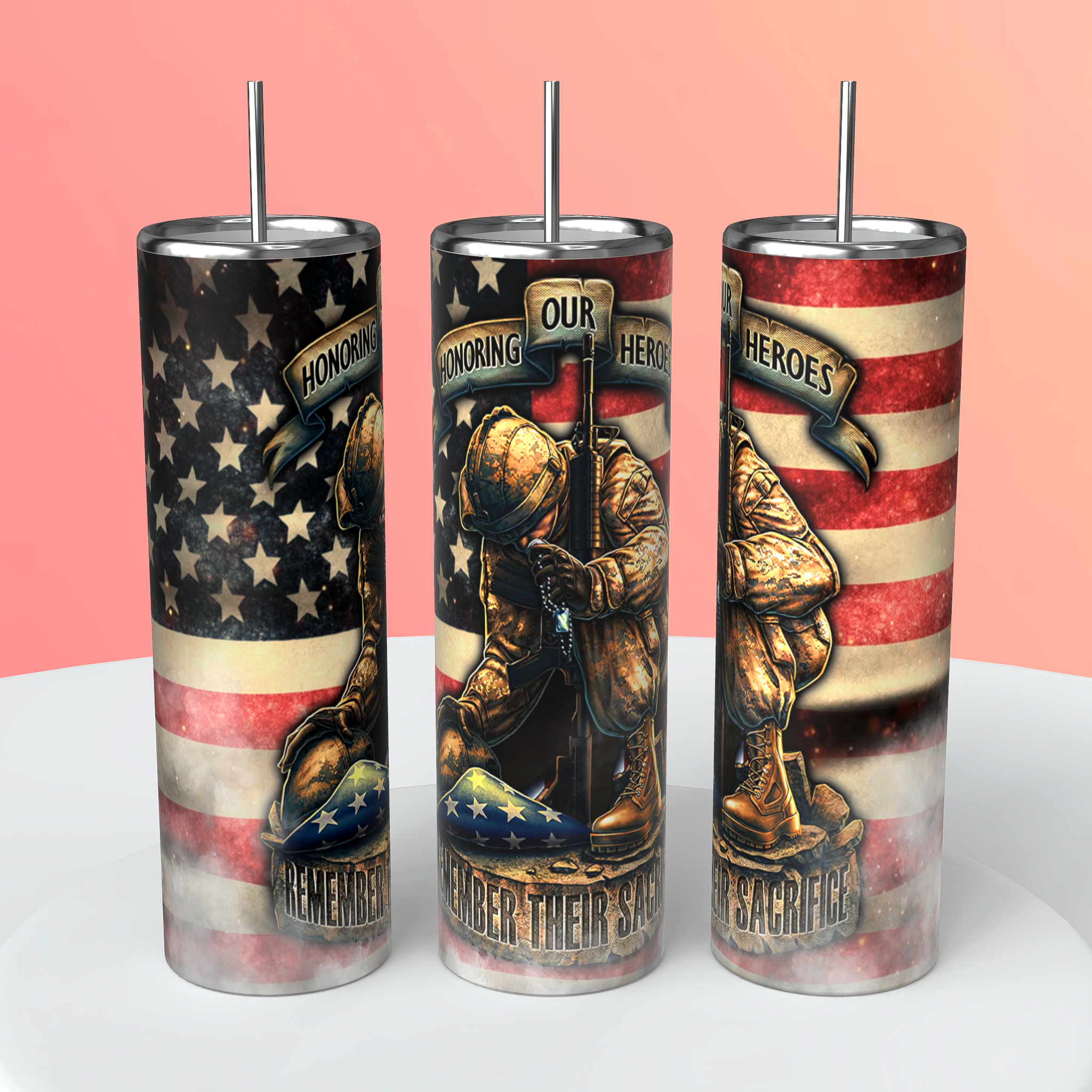 Honoring our heroes tumbler