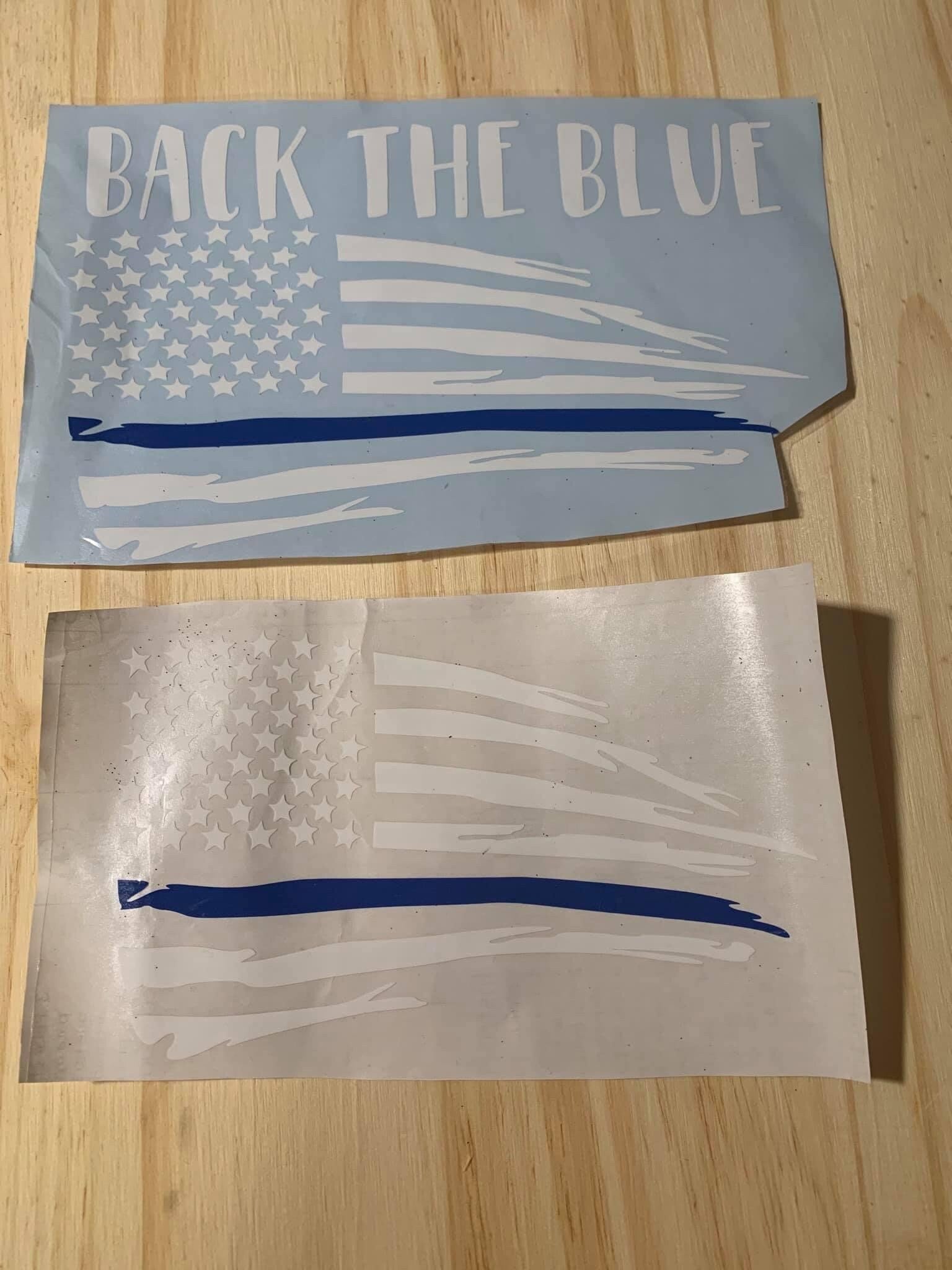 Thin blue line flag decal