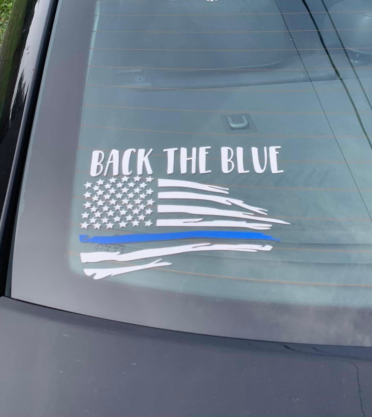 Thin blue line flag decal
