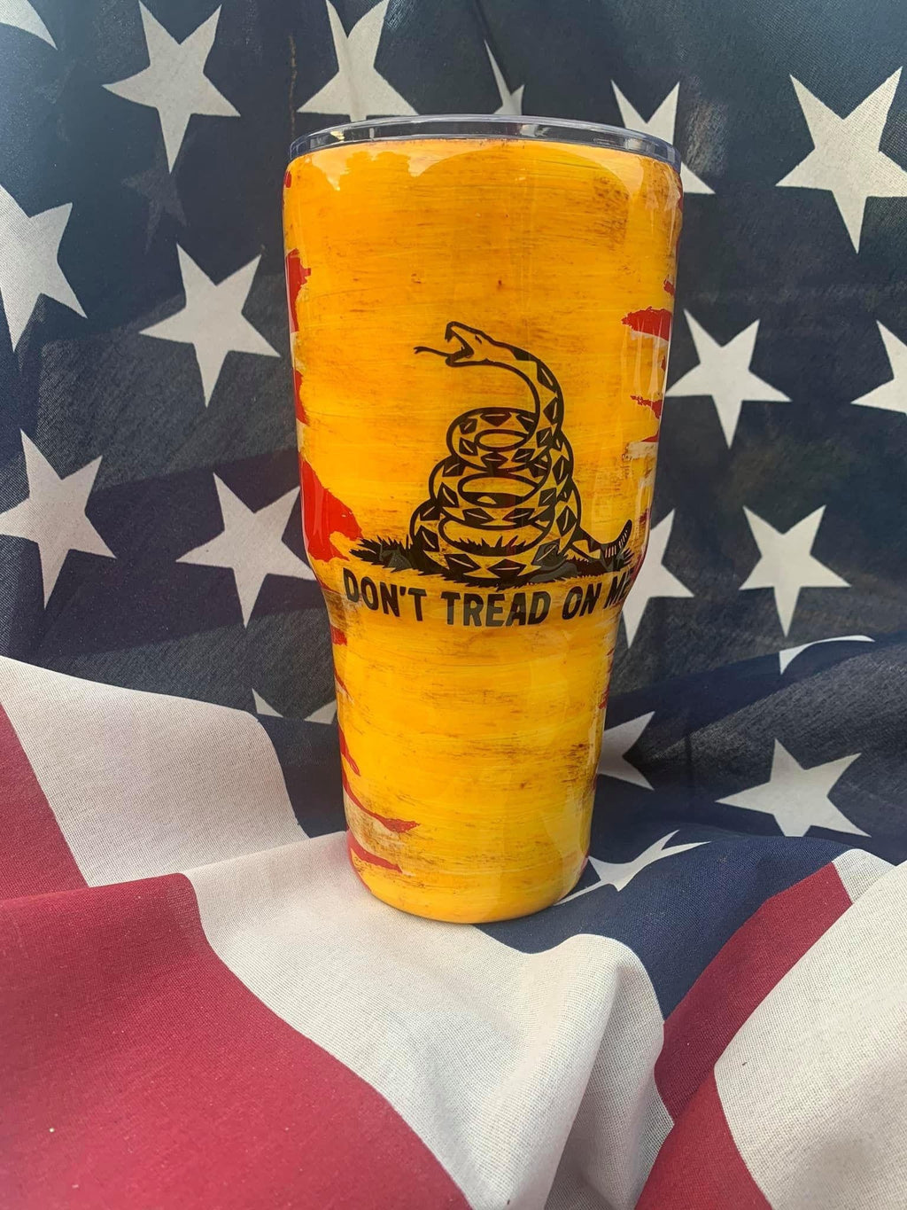American flag/don’t tread on me Tumbler
