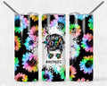 Rainbow mom life tumbler
