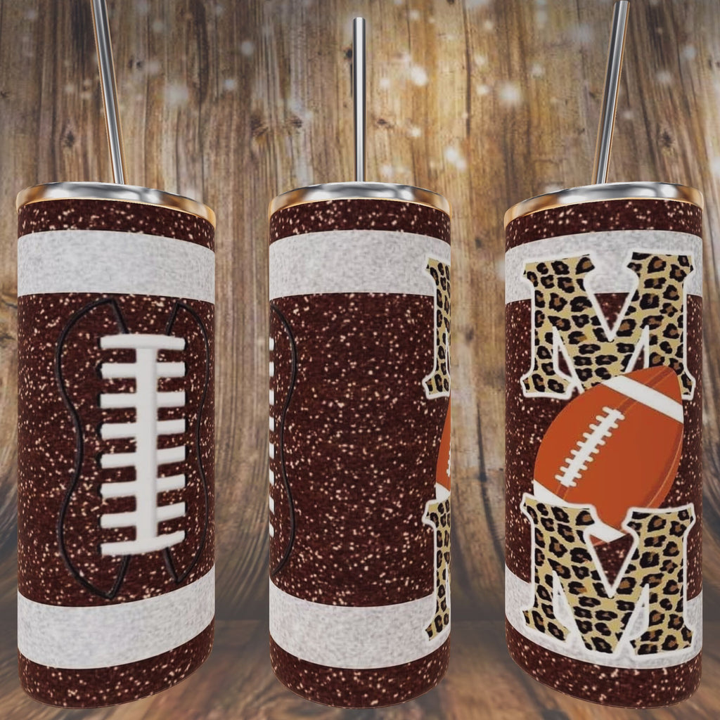 Football mom tumbler
