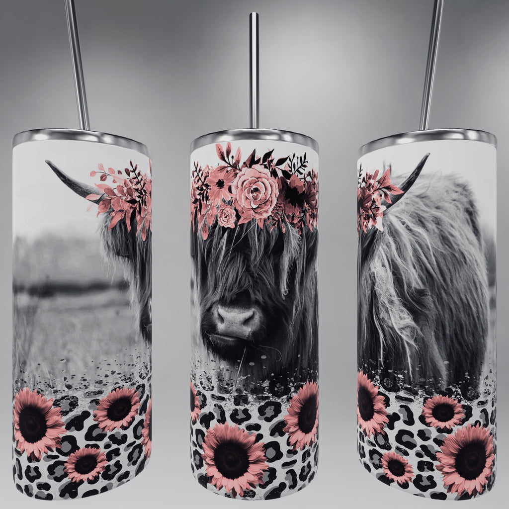 Highland cow tumbler