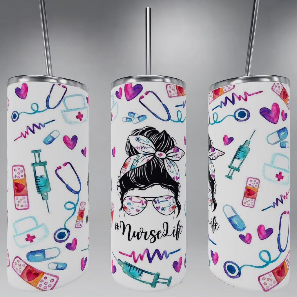 Nurse life tumbler, Personalized, Nurse Gifts, Nurse Cup With Straw, Nurse Tumbler Cup, Nurse Graduation Gifts, Nurse Cup Personalized