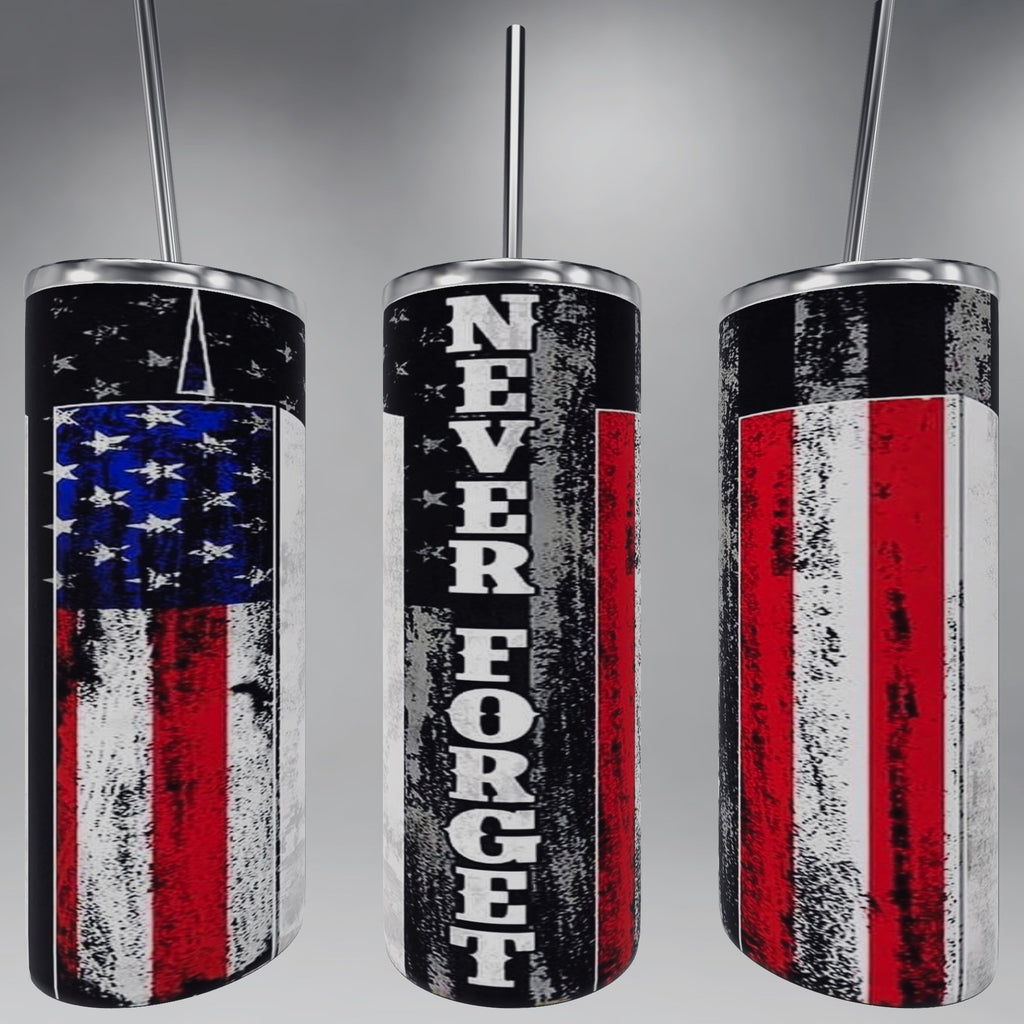 American flag towers 9/11 tumbler