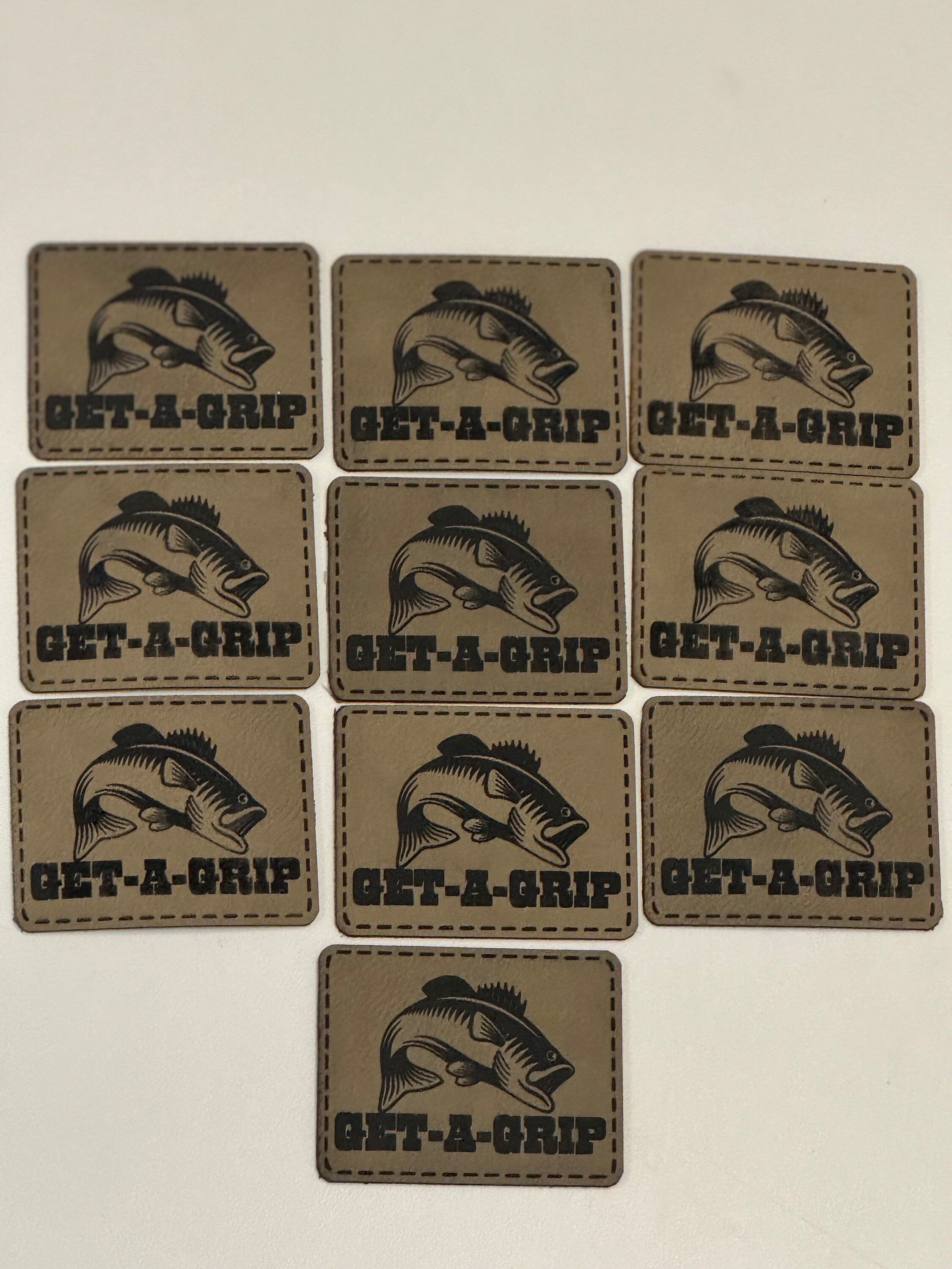 custom leather hat patch