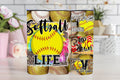 Softball Gifts, Softball Life Tumbler, Pitches Be Crazy Tumbler, Softball Tumbler With Straw, Softball Tumbler Cup, Softball Cup