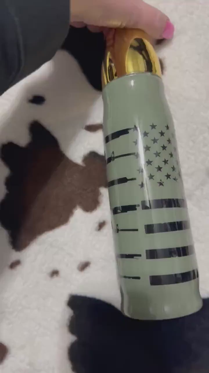 American flag bullet tumbler