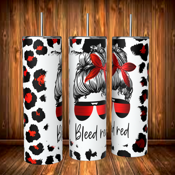 Bleed red thin red line tumbler