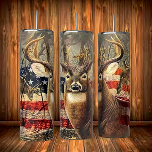 Camo deer tumbler