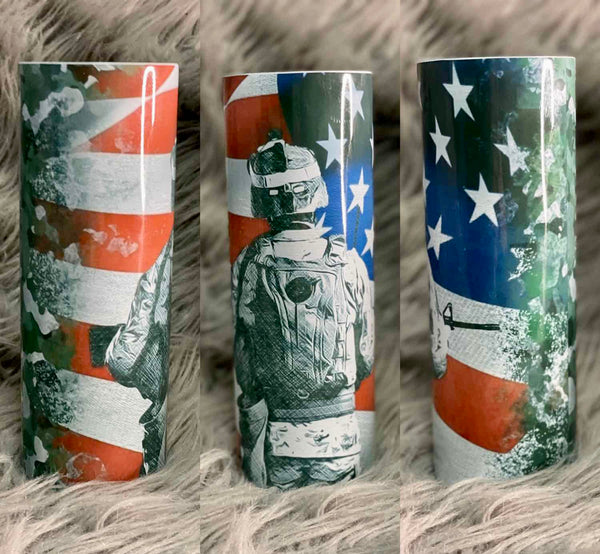 Military veteran tumbler