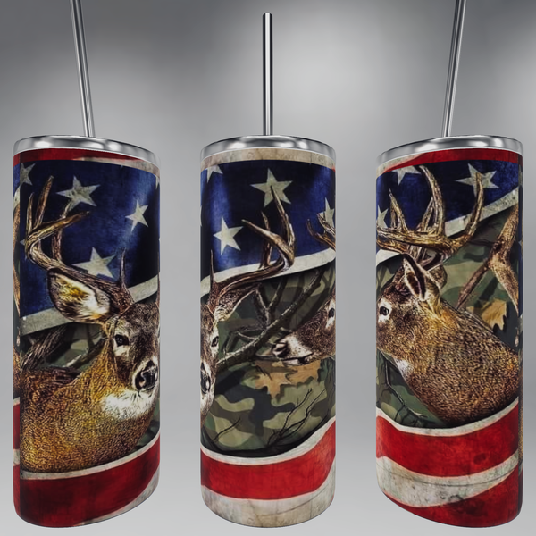 American flag Buck tumbler